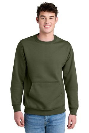 Port & Co ™  Core Fleece Crewneck Pocket Sweatshirt PC78PKT
