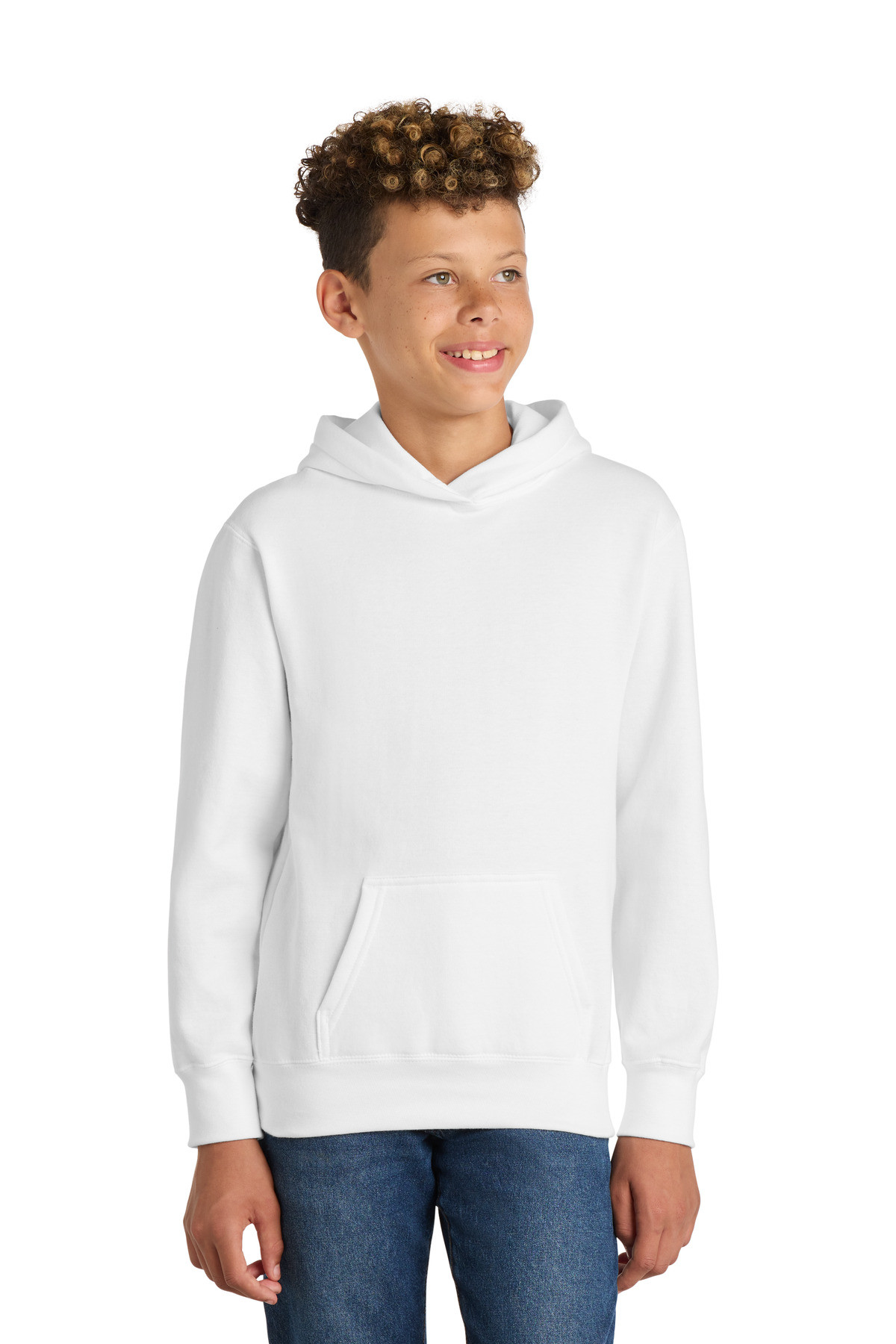 Port-&-Co-™--Youth-Fan-Favorite-Fleece-Pullover-Hooded-Sweatshirt.-PC850YH-5