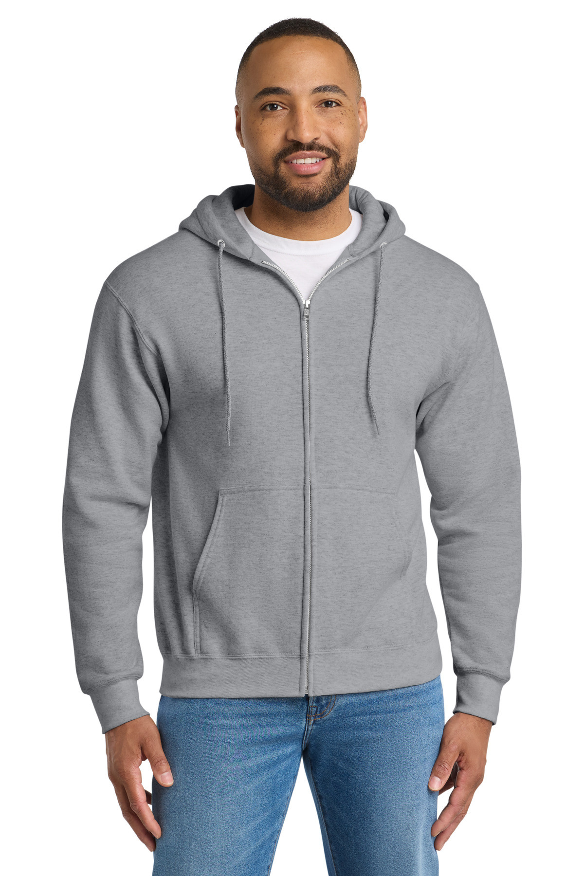 Port-&-Co-™--Essential-Fleece-Full-Zip-Hooded-Sweatshirt.--PC90ZH-47