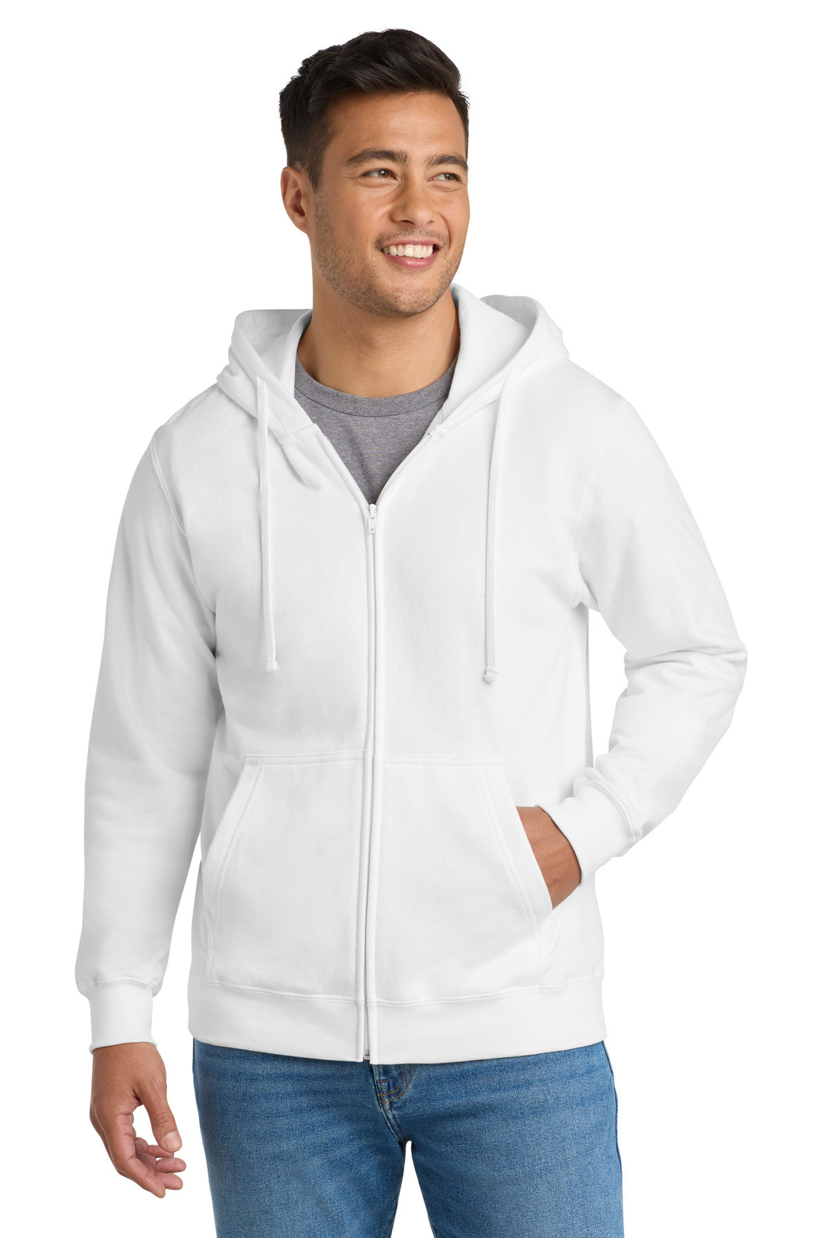 Port-&-Co-™--Fan-Favorite-Fleece-Full-Zip-Hooded-Sweatshirt.-PC850ZH-34