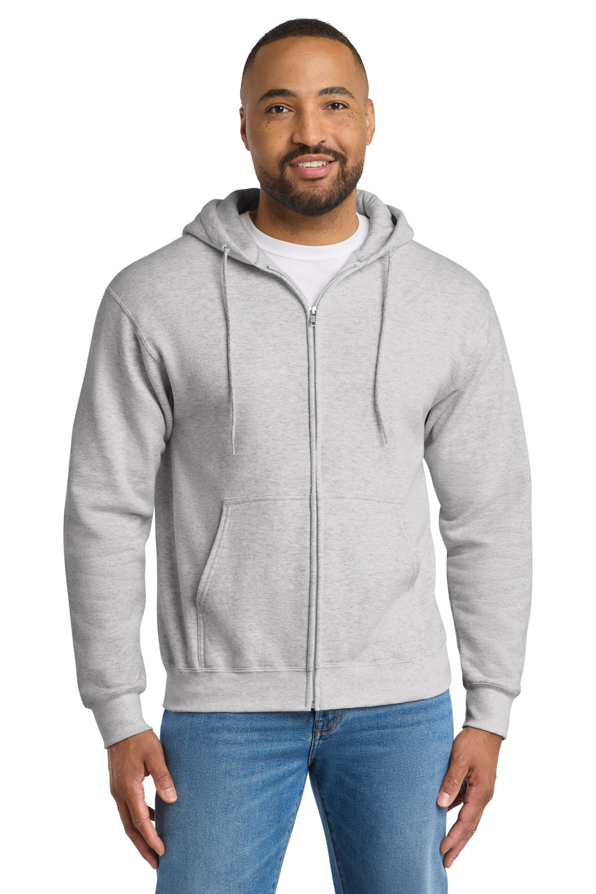 Port-&-Co-™--Tall-Essential-Fleece-Full-Zip-Hooded-Sweatshirt.-PC90ZHT-48