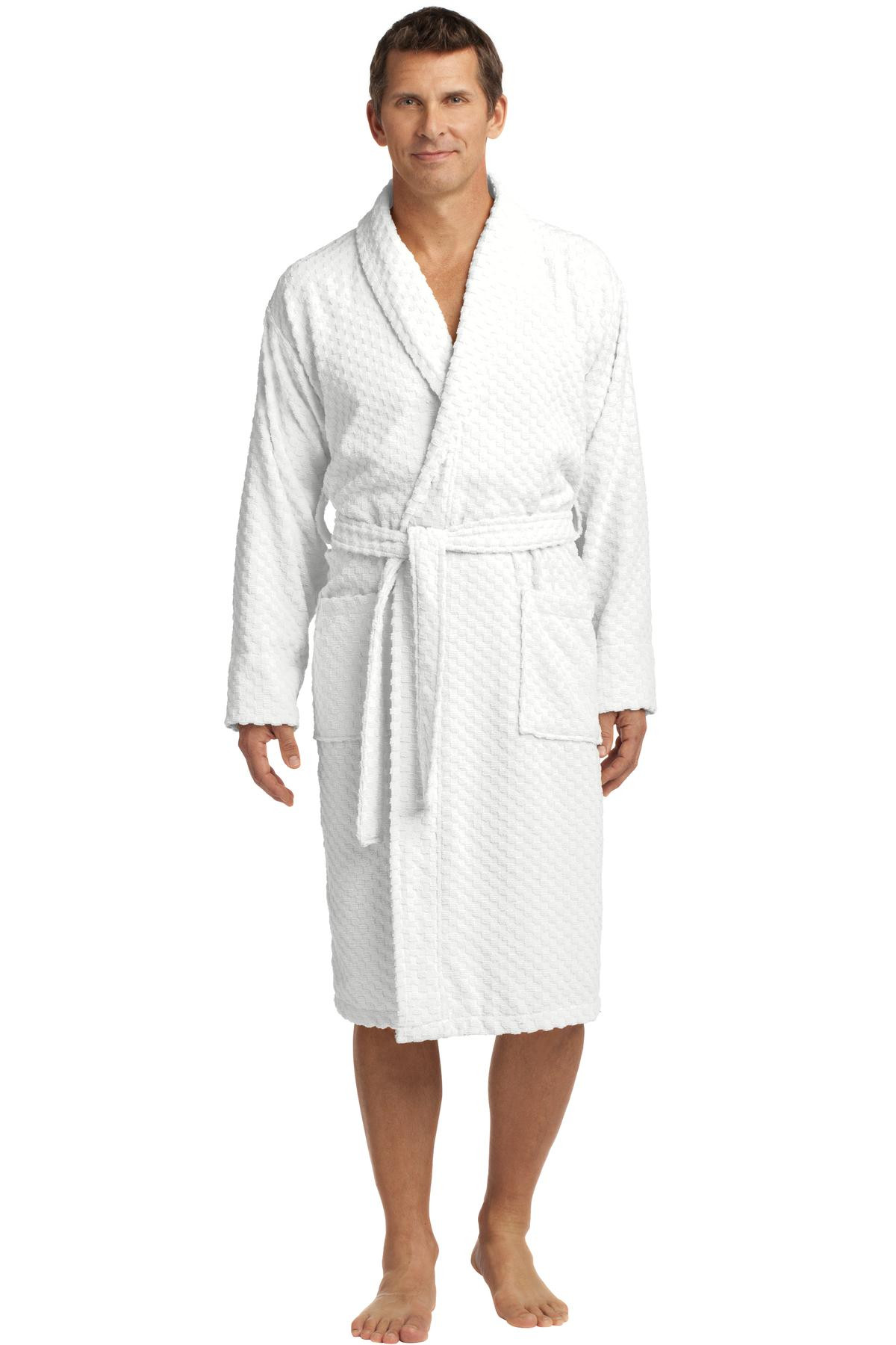 Port-Authority-®--Checkered-Terry-Shawl-Collar-Robe.-R103-16