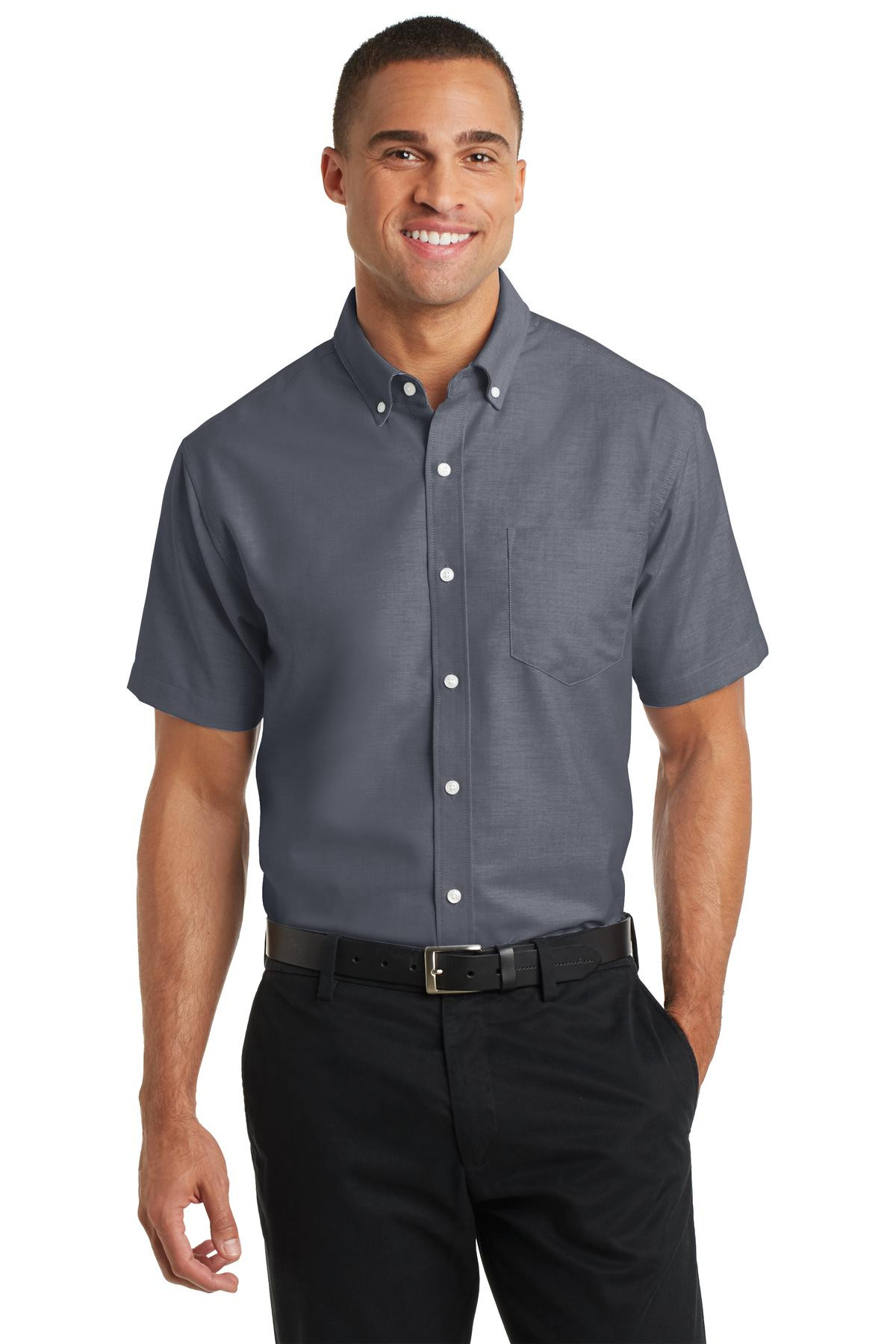 Port-Authority-®--Short-Sleeve-SuperPro-™--Oxford-Shirt.-S659-2