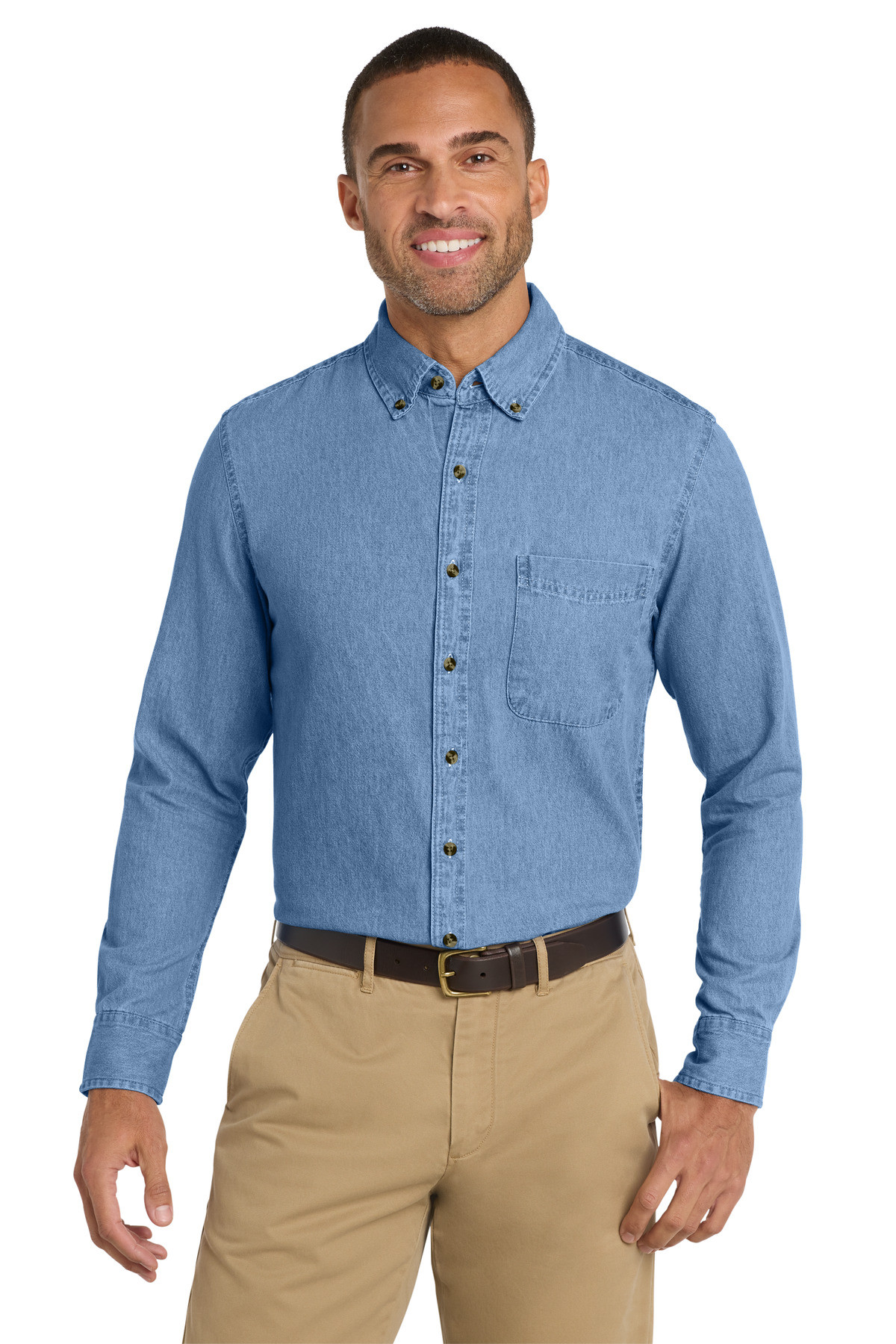 Port-&-Co-™--Long-Sleeve-Value-Denim-Shirt.-SP10-23