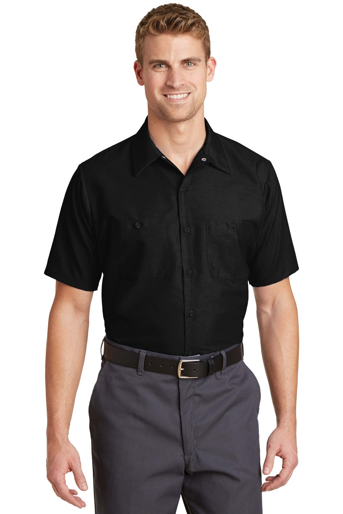 Red-Kap-®--Long-Size,-Short-Sleeve-Industrial-Work-Shirt.-SP24LONG-45