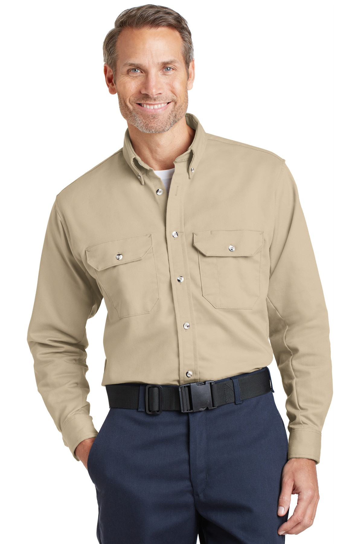 Bulwark-®--EXCEL-FR-®--ComforTouch-®--Dress-Uniform-Shirt.-SLU2-10