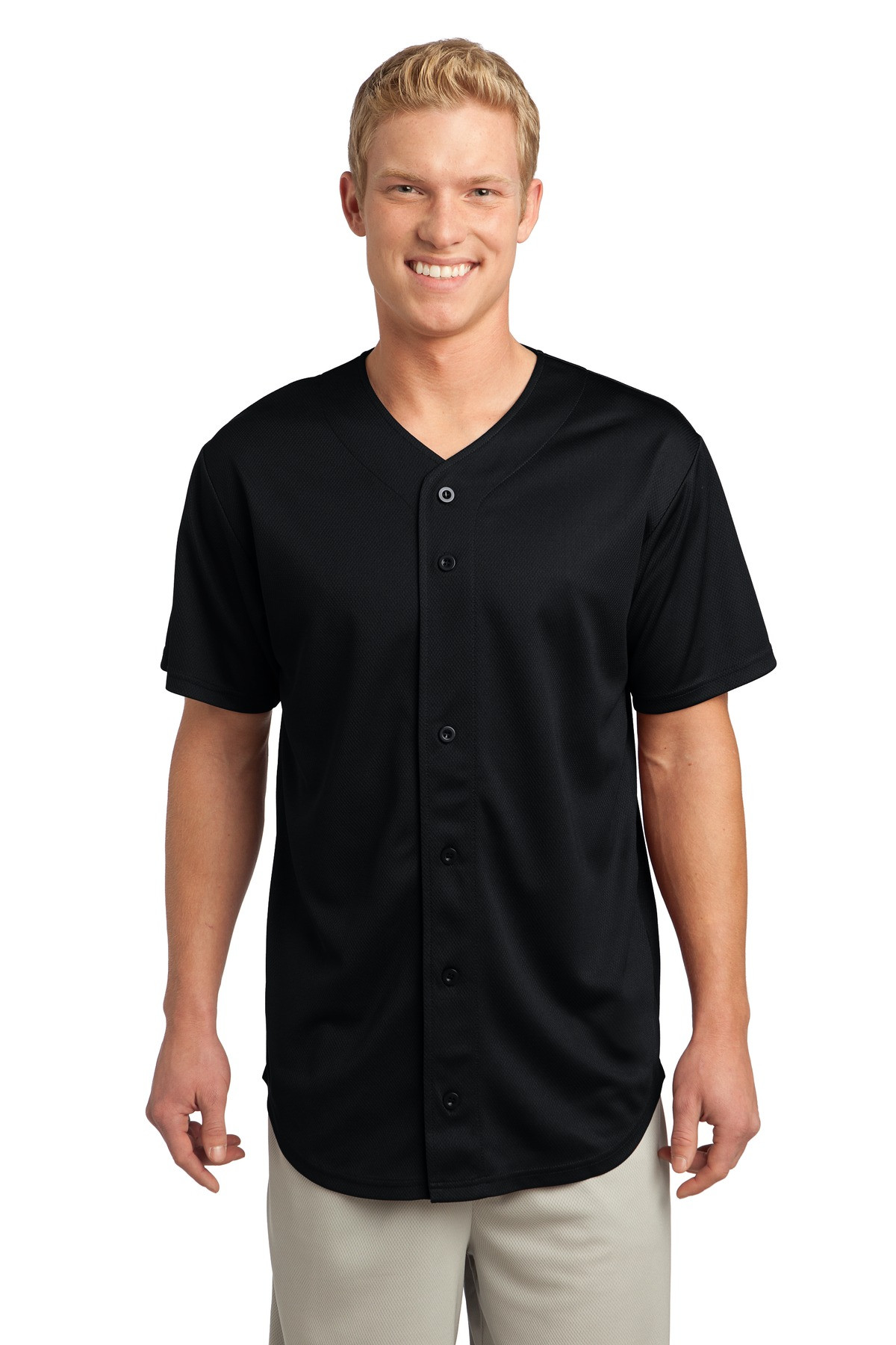 Tek-®--PosiCharge-®--Tough-Mesh-Full-Button-Jersey.-ST220-1