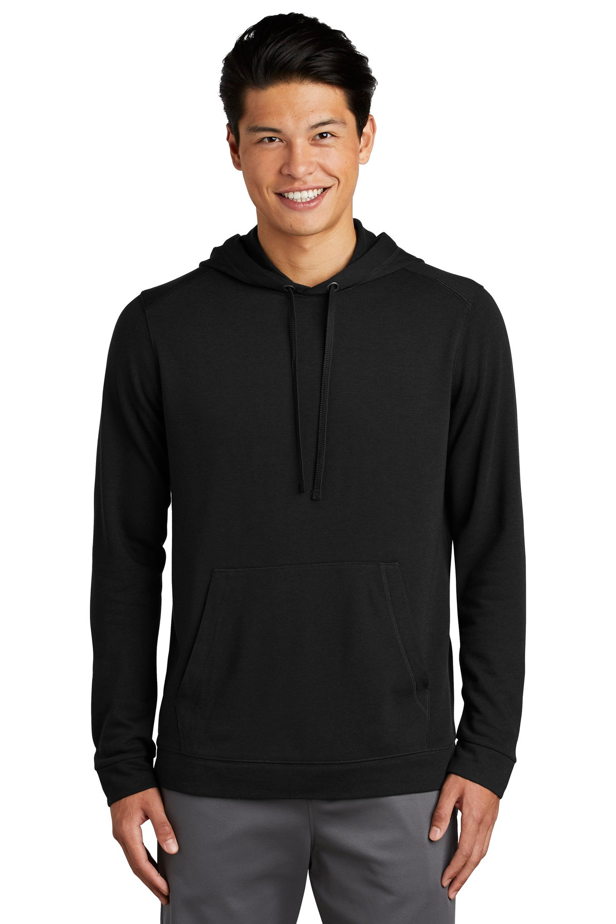 Tek--®--PosiCharge--®--Tri-Blend-Wicking-Fleece-Hooded-Pullover.-ST296-1