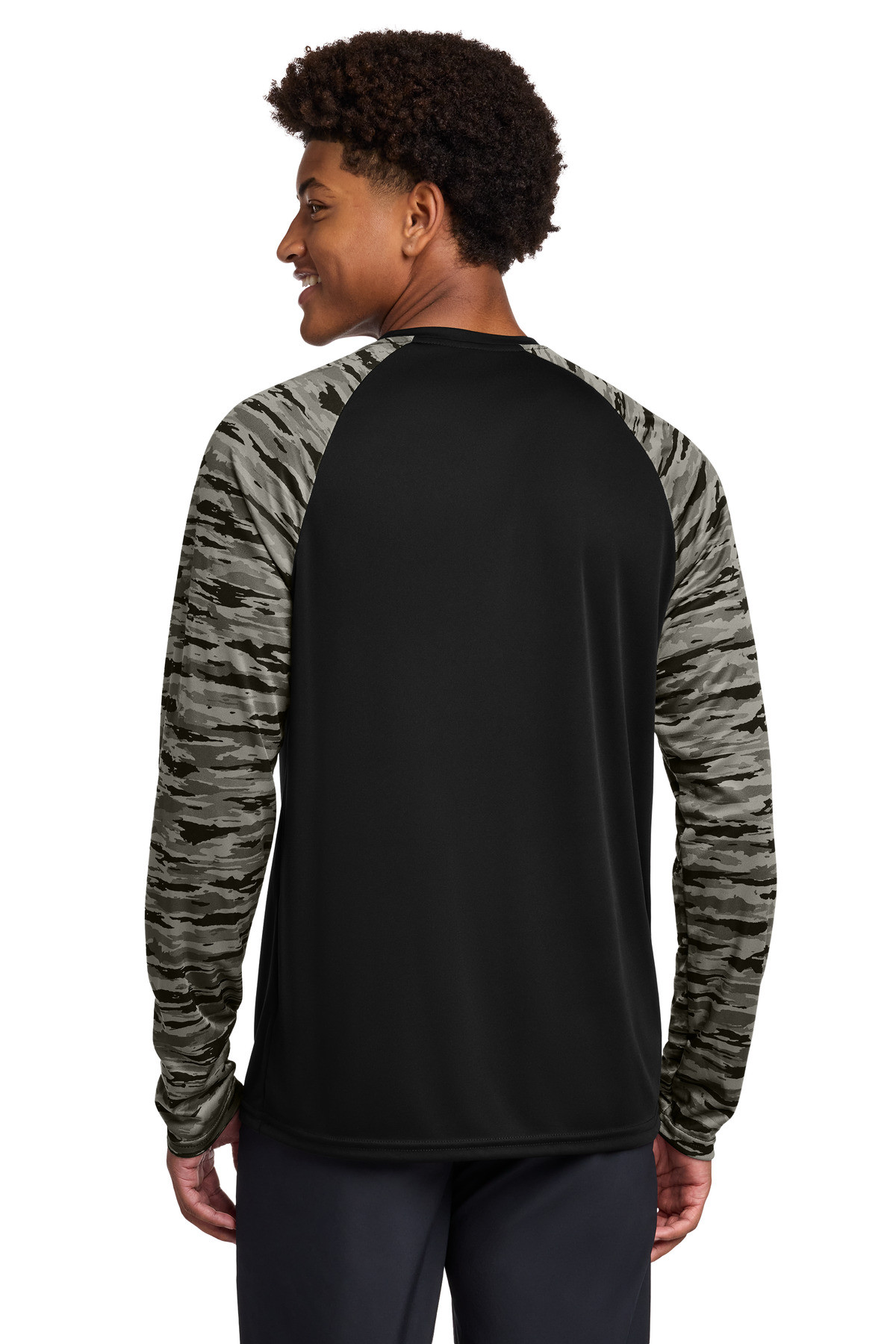 Sport-Tek-®--Drift-Camo-Colorblock-Long-Sleeve-Tee-ST376LS-17