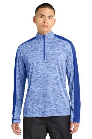 Sport-Tek ®  PosiCharge ®  Electric Heather Colorblock 1/4-Zip Pullover. ST397