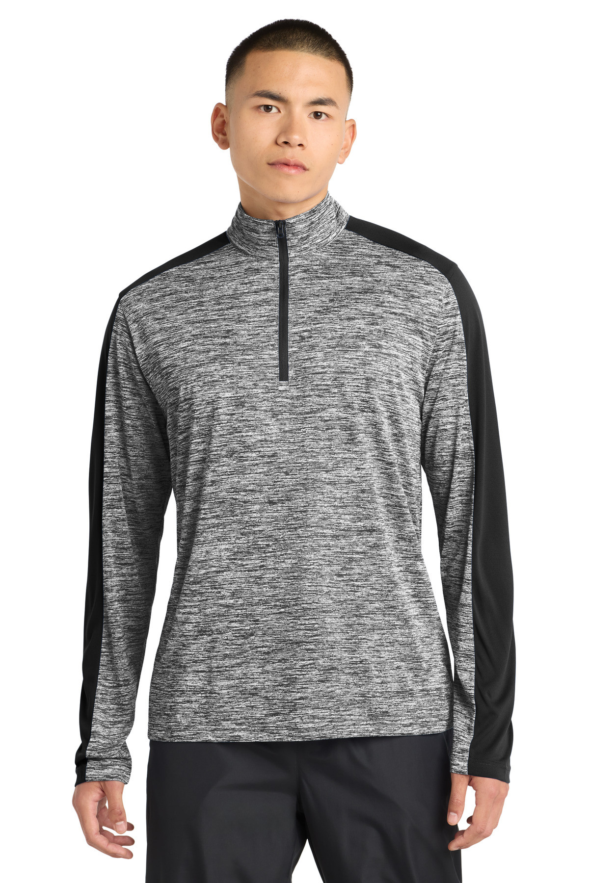 Sport-Tek-®--PosiCharge-®--Electric-Heather-Colorblock-1/4-Zip-Pullover.-ST397-33