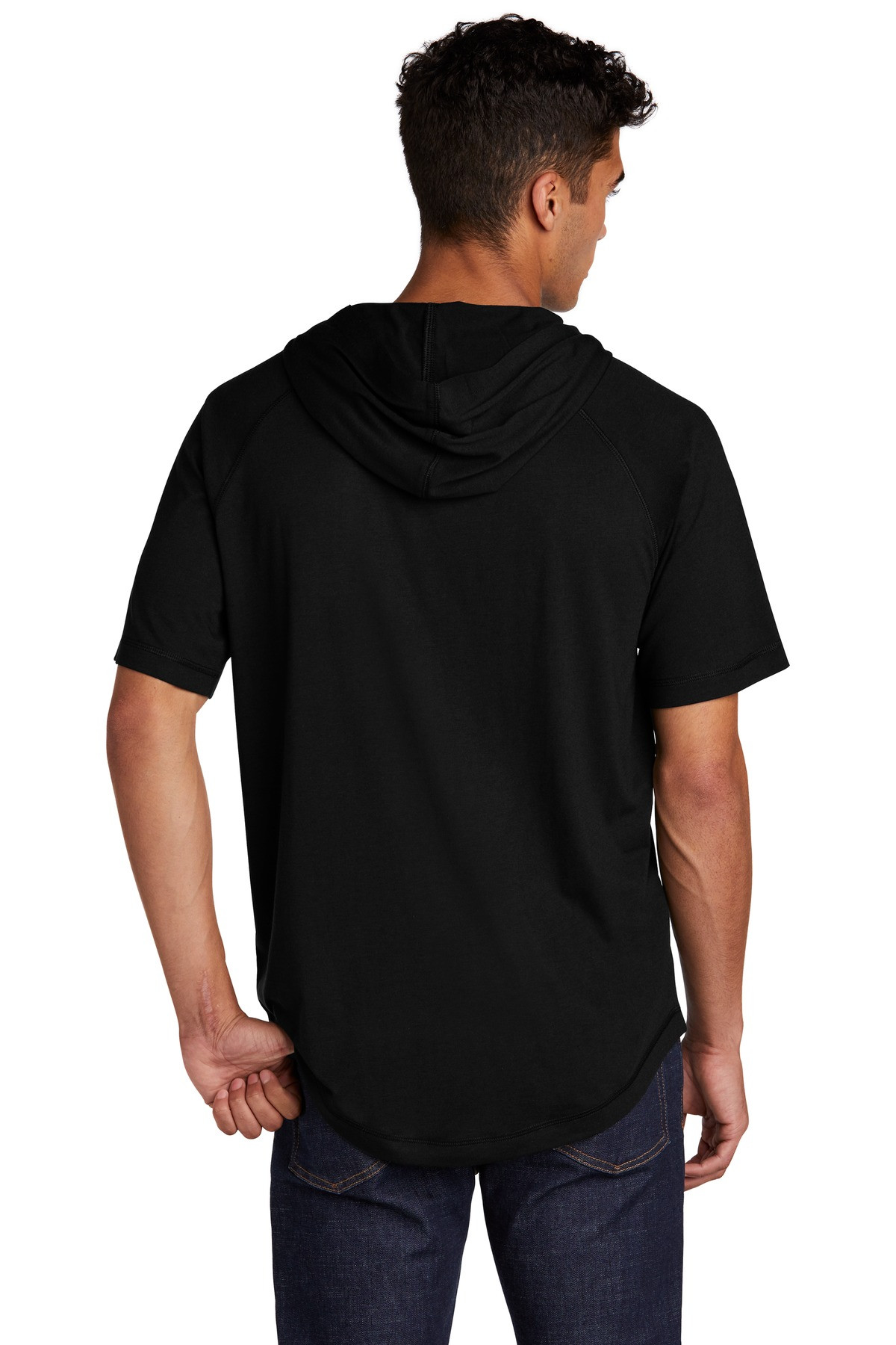 Tek--®--PosiCharge--®--Tri-Blend-Wicking-Short-Sleeve-Hoodie.-ST404-2