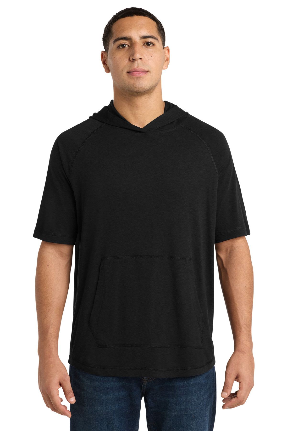 Sport-Tek--®--PosiCharge--®--Tri-Blend-Wicking-Short-Sleeve-Hoodie.-ST404-49