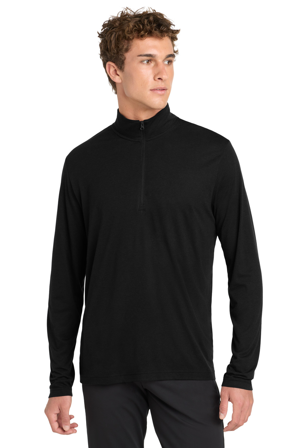 Sport-Tek--®--PosiCharge--®--Tri-Blend-Wicking-1/4-Zip-Pullover.-ST407-14