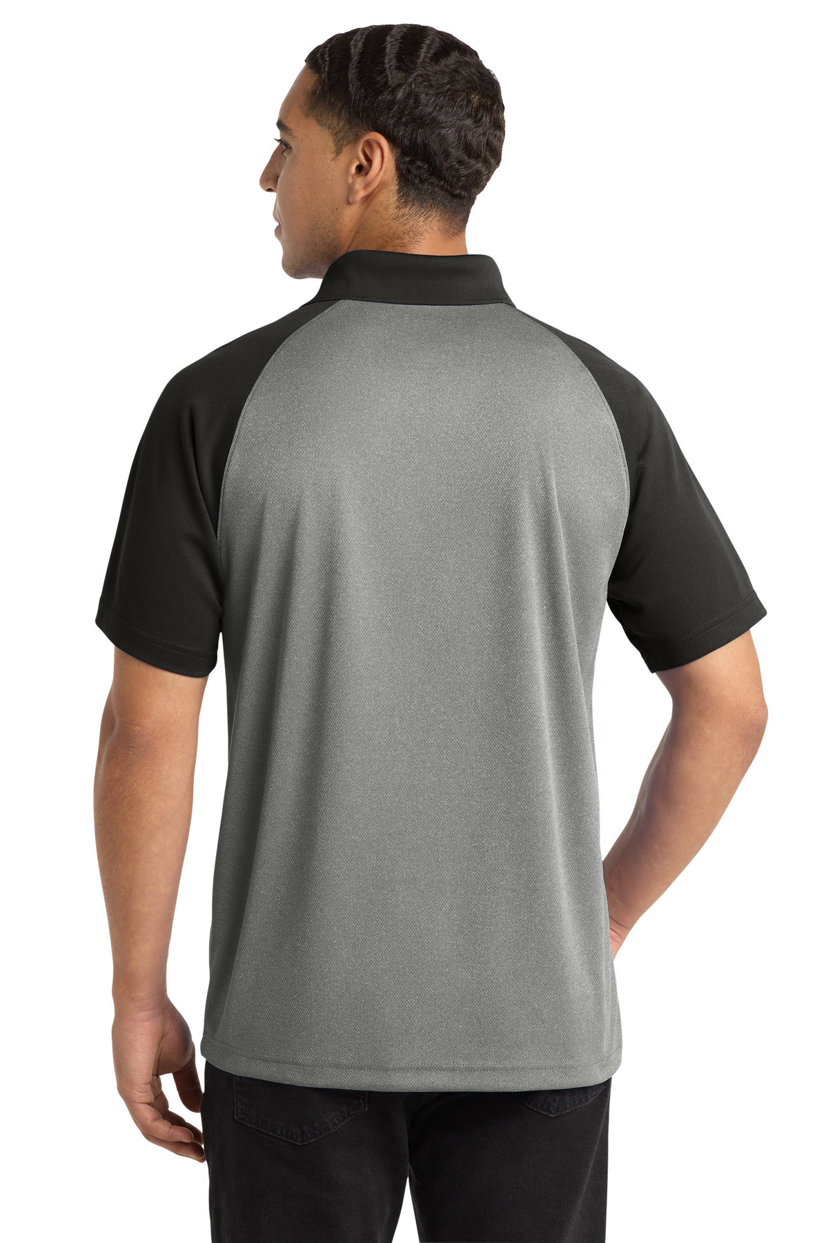 Sport-Tek--®--PosiCharge--®--RacerMesh--®--Raglan-Heather-Block-Polo.-ST641-6
