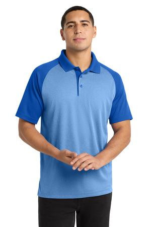 Sport-Tek  ®  PosiCharge  ®  RacerMesh  ®  Raglan Heather Block Polo. ST641
