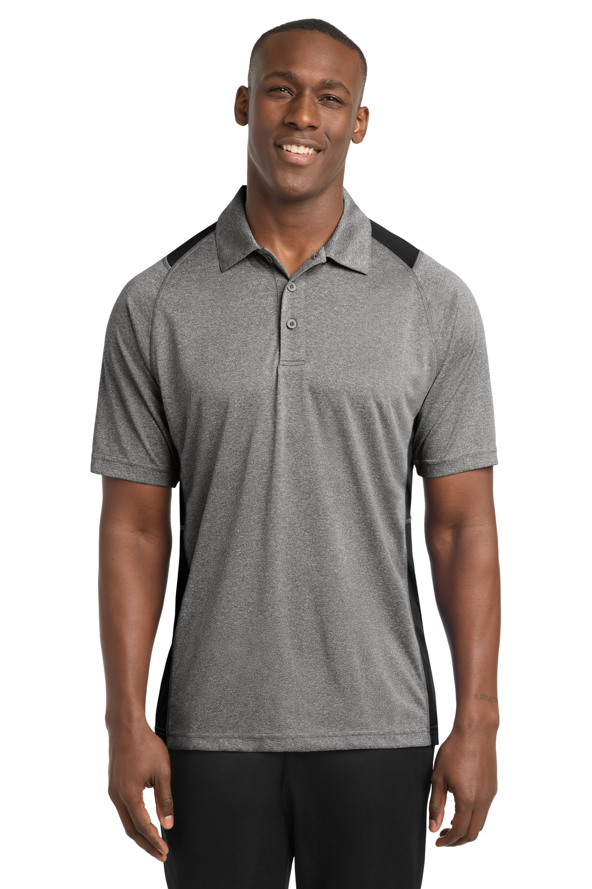 Sport-Tek-®--Heather-Colorblock-Contender-™--Polo.-ST665-45