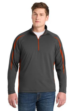 Sport-Tek ®  Sport-Wick ®  Stretch 1/2-Zip Colorblock Pullover. ST851