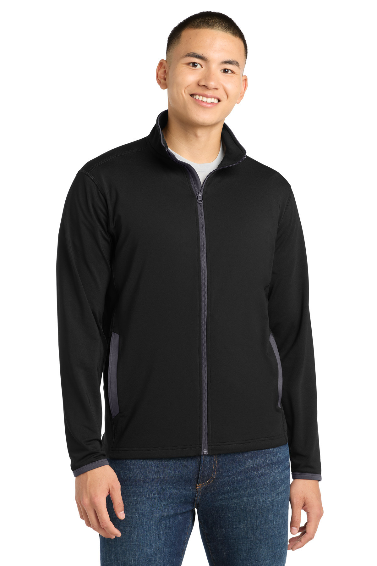 Sport-Tek-®--Sport-Wick-®--Stretch-Contrast-Full-Zip-Jacket.--ST853-46
