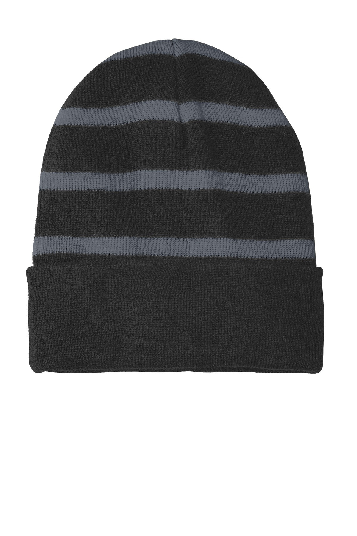 Tek-®--Striped-Beanie-with-Solid-Band.-STC31-1
