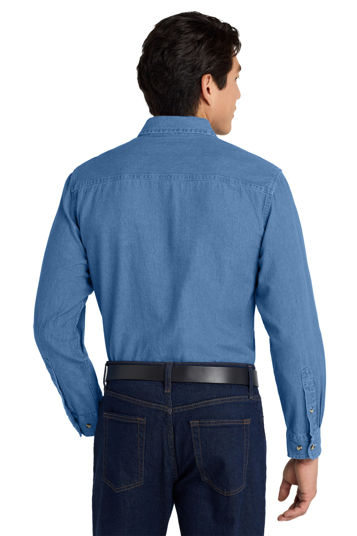 Port-Authority-®--Tall-Long-Sleeve-Denim-Shirt.-TLS600-2