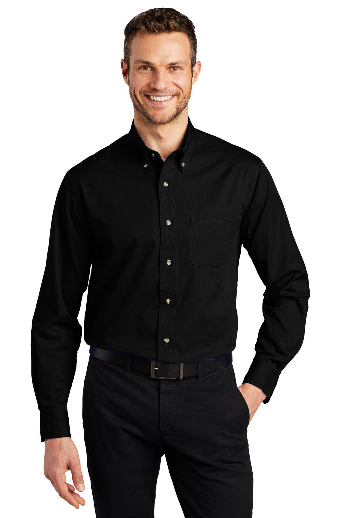 Port-Authority-®--Tall-Long-Sleeve-Twill-Shirt.--TLS600T-1