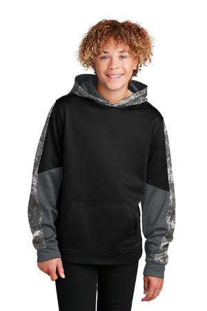 Sport-Tek ®  Youth Sport-Wick ®  Mineral Freeze Fleece Colorblock Hooded Pullover. YST231