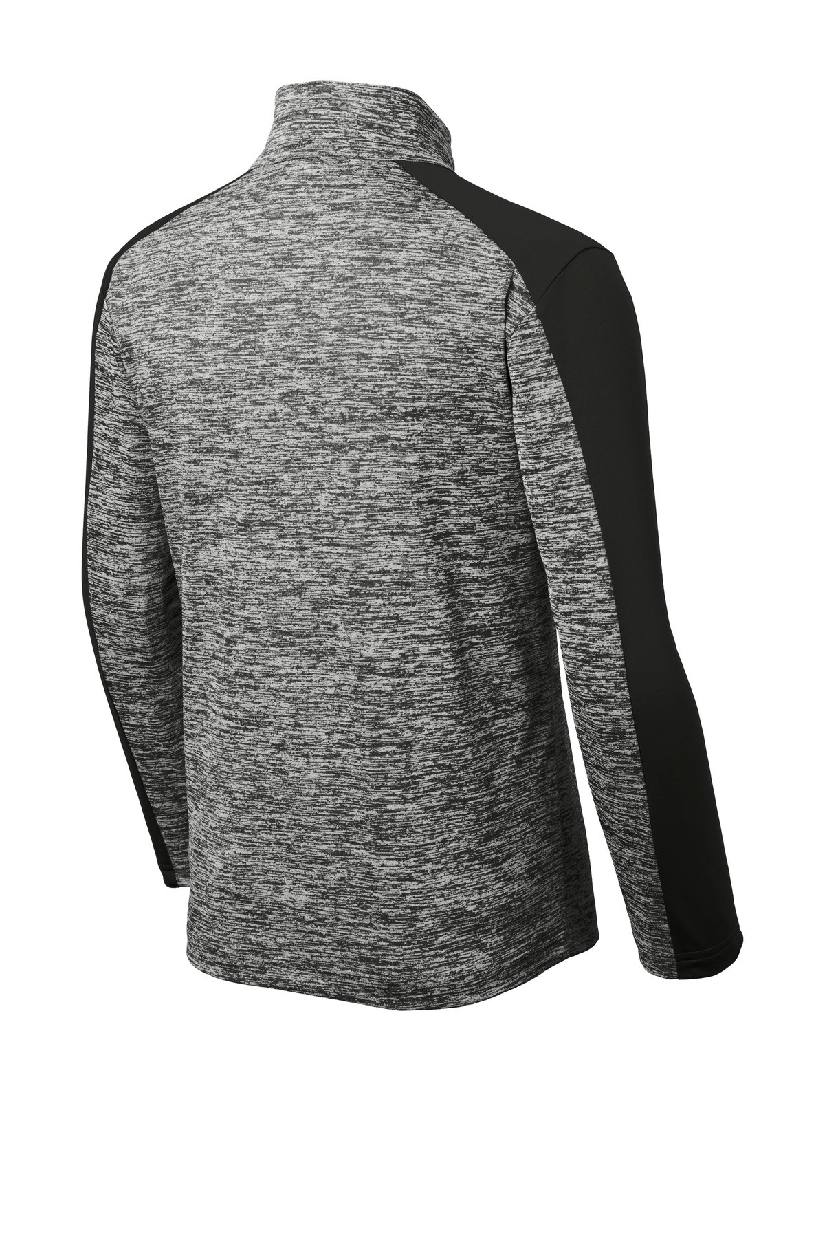 Tek--®--Youth-PosiCharge--®--Electric-Heather-Colorblock-1/4-Zip-Pullover.-YST397-4