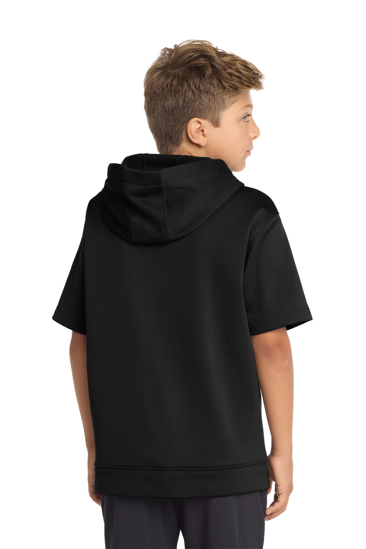 Sport-Tek--®--Youth-Sport-Wick--®--Fleece-Short-Sleeve-Hooded-Pullover.-YST251-46