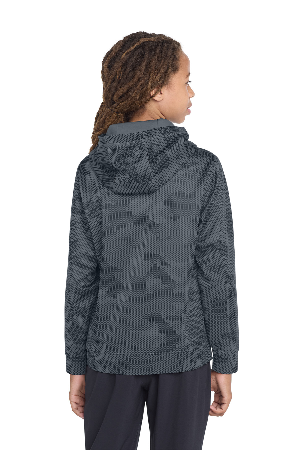 Sport-Tek-®--Youth-Sport-Wick-®--CamoHex-Fleece-Hooded-Pullover.--YST240-45