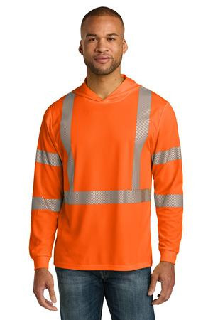 CornerStone ®  ANSI 107 Class 3 Long Sleeve Segmented Tape Hooded Tee CS208