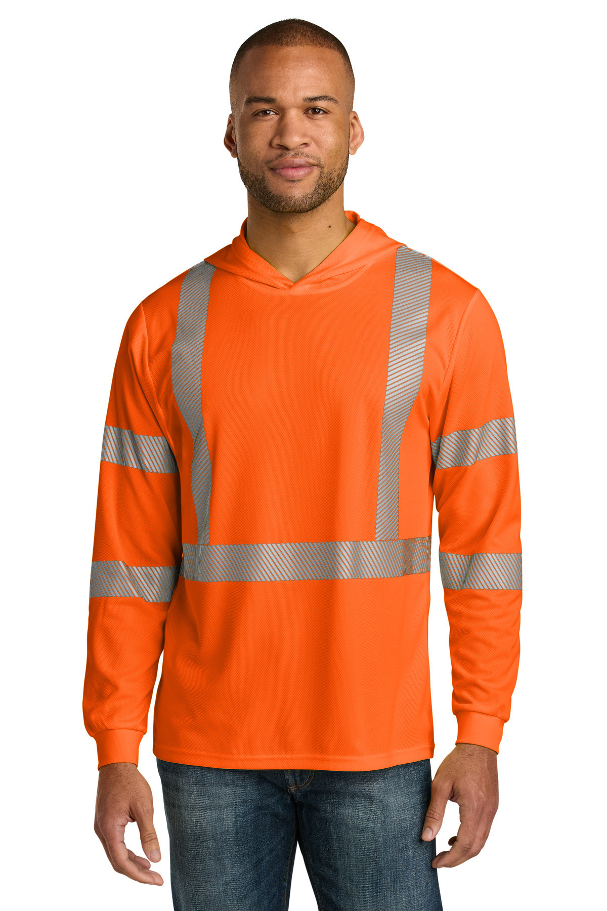 CornerStone-®--ANSI-107-Class-3-Long-Sleeve-Segmented-Tape-Hooded-Tee-CS208-5