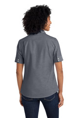Port-Authority-®--Women's-Short-Sleeve-SuperPro---Oxford-Shirt.-L659-2