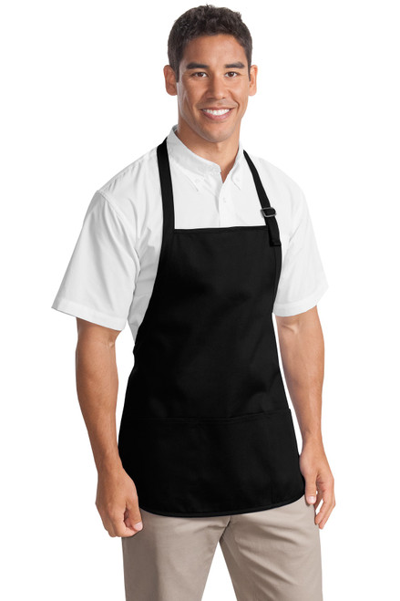 Port-Authority-®--Medium-Length-Apron-with-Pouch-Pockets.--A510-20