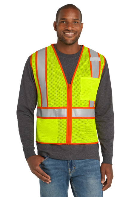 CornerStone--®--ANSI-107-Class-2-Mesh-Zippered-Two-Tone-Vest.-CSV103-28