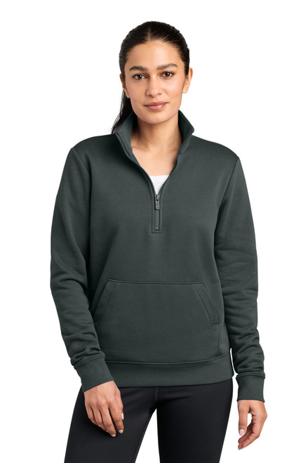 Nike-Women's-Club-Fleece-Sleeve-Swoosh-1/2-Zip-NKDX6720-4