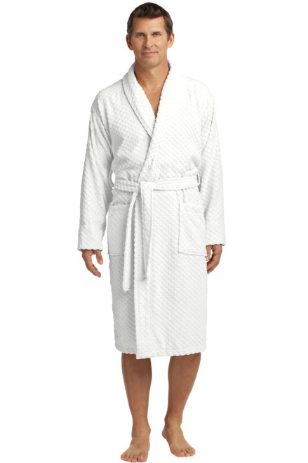 Port-Authority-®--Checkered-Terry-Shawl-Collar-Robe.-R103-25