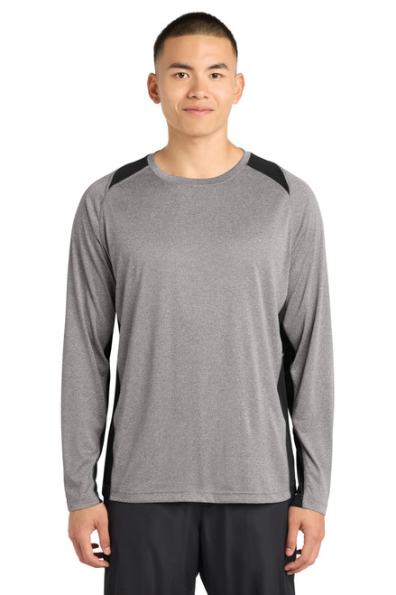 Sport-Tek-®--Long-Sleeve-Heather-Colorblock-Contender-™--Tee.-ST361LS-33