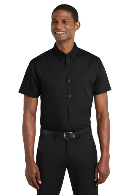 Port-Authority-®--Short-Sleeve-Carefree-Poplin-Shirt.-W101-1