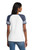 White/ Heathered True Navy