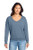 Port & Co ™  Women's Beach Wash ®  Garment-Dyed V-Neck Sweatshirt LPC098V