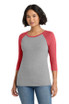 District ®  Women's Perfect Tri ®  3/4-Sleeve Raglan. DM136L