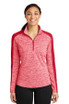 Sport-Tek ®  Women's PosiCharge ®  Electric Heather Colorblock 1/4-Zip Pullover. LST397
