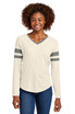Tek-®--Women's-Halftime-Stripe-Long-Sleeve-V-Neck-Tee-LST6043-1