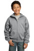 Port & Co   Youth Core Fleece Full-Zip Hooded Sweatshirt.  PC90YZH