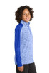 Sport-Tek  ®  Youth PosiCharge  ®  Electric Heather Colorblock 1/4-Zip Pullover. YST397