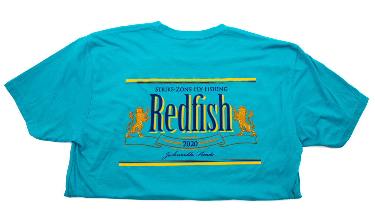 【美品】DESCENDANT FISHING SS SHIRT S-Z Fly Redfish Cerveza SS T-Shirt - Blue