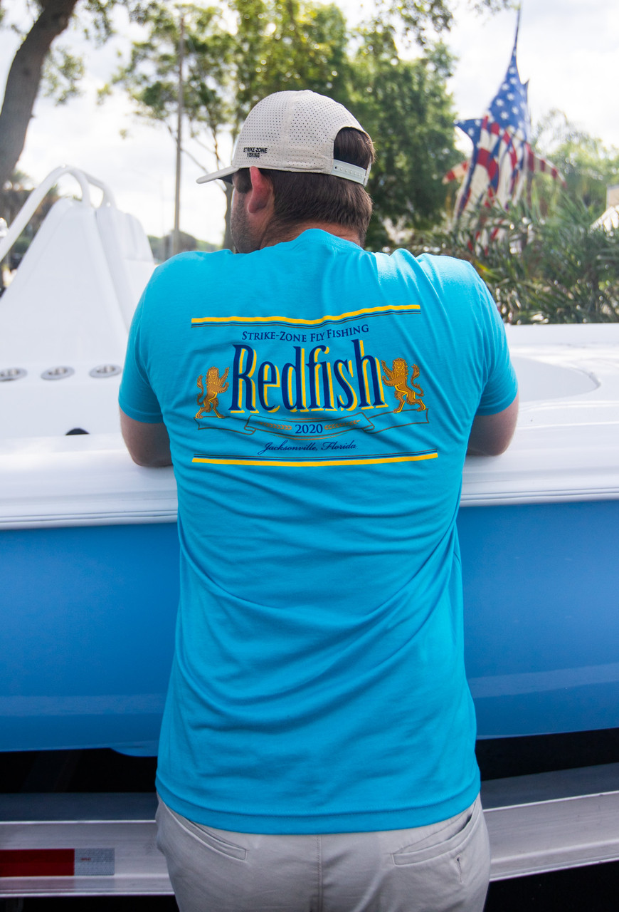S-Z Fly Redfish Cerveza SS T-Shirt - Blue