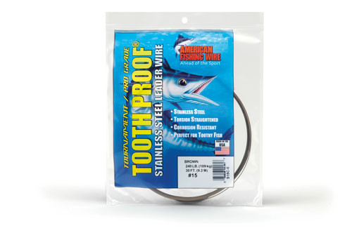AFW Tooth Proof Stainless Steel Leader Wire - 1/4 lb Coil Brown