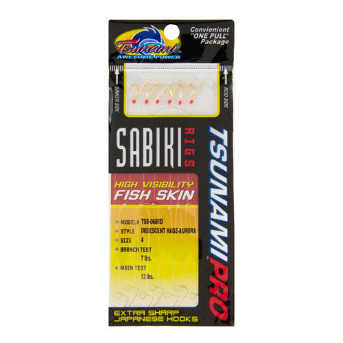 Tsunami Sabiki Rigs - High Visibility (TSB-068RD)